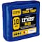Core Tarps Heavy Duty Tarp, 20 ft L x 0.5 mm H x 12 ft W, 10 Mil, Blue, Polyethylene CT-605-12X20 - alternate 1
